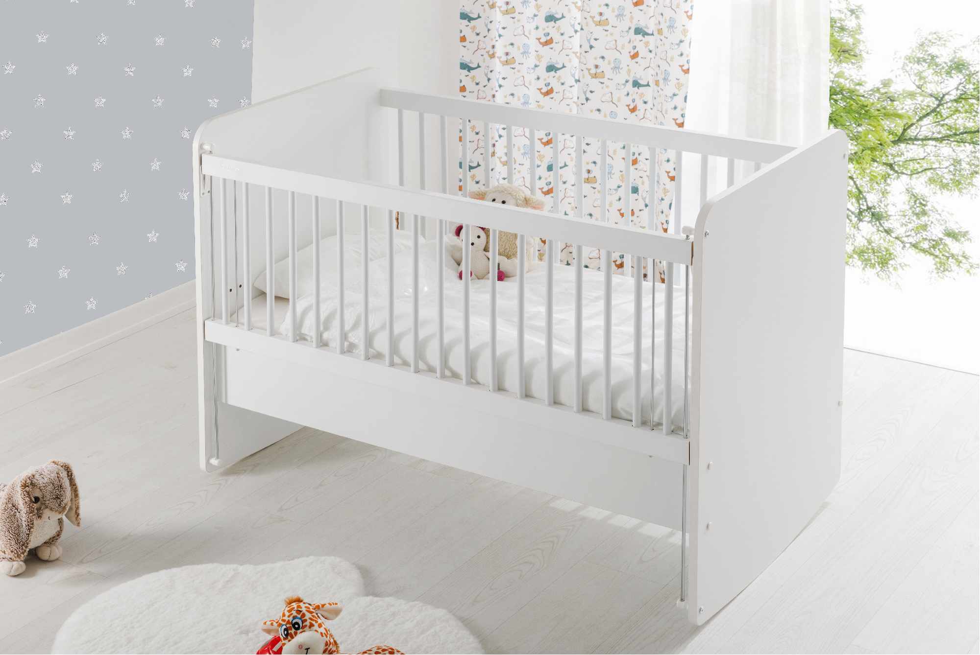  BW1075 - Pratik Anne Yanı Sallanır Beşik Beyaz 60x120